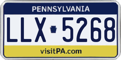 PA license plate LLX5268