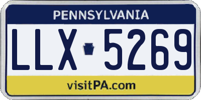 PA license plate LLX5269