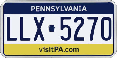 PA license plate LLX5270