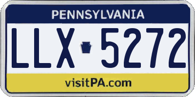 PA license plate LLX5272