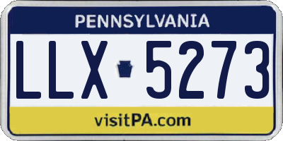 PA license plate LLX5273