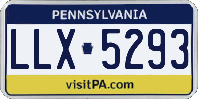 PA license plate LLX5293