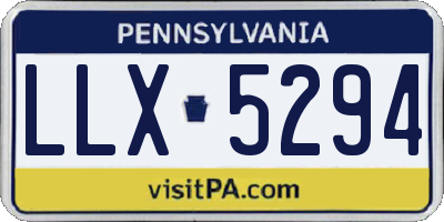 PA license plate LLX5294
