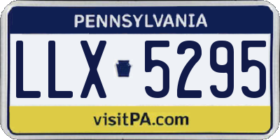 PA license plate LLX5295