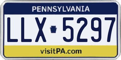 PA license plate LLX5297