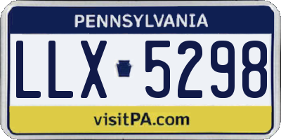 PA license plate LLX5298