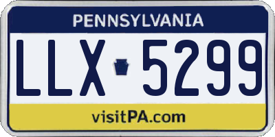 PA license plate LLX5299