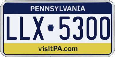 PA license plate LLX5300