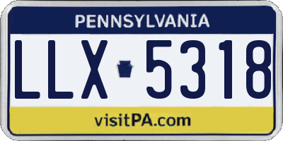 PA license plate LLX5318
