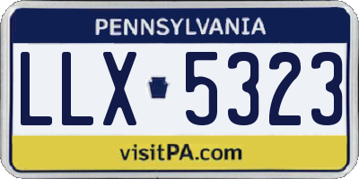 PA license plate LLX5323