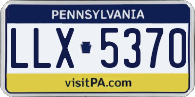 PA license plate LLX5370