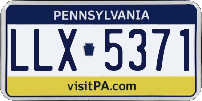 PA license plate LLX5371