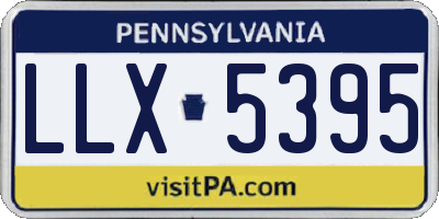 PA license plate LLX5395