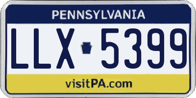 PA license plate LLX5399