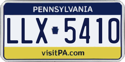 PA license plate LLX5410
