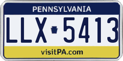 PA license plate LLX5413