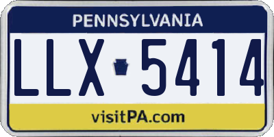 PA license plate LLX5414