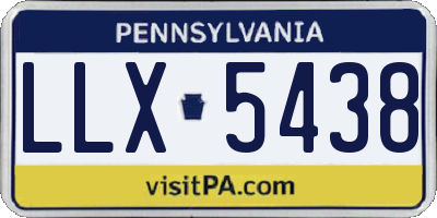 PA license plate LLX5438