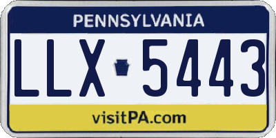 PA license plate LLX5443
