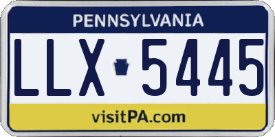 PA license plate LLX5445