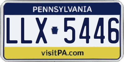 PA license plate LLX5446