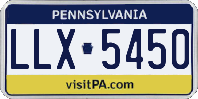 PA license plate LLX5450