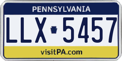 PA license plate LLX5457