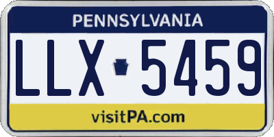 PA license plate LLX5459