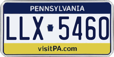 PA license plate LLX5460