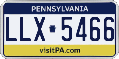 PA license plate LLX5466