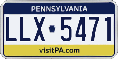 PA license plate LLX5471