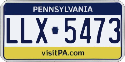 PA license plate LLX5473