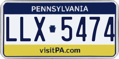 PA license plate LLX5474