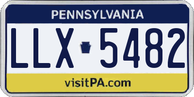 PA license plate LLX5482