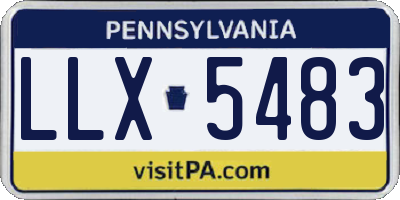 PA license plate LLX5483