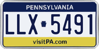 PA license plate LLX5491
