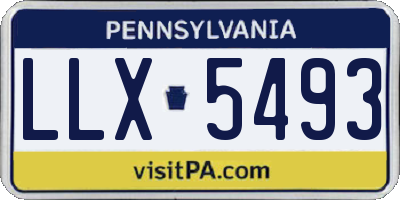 PA license plate LLX5493