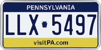PA license plate LLX5497