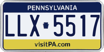 PA license plate LLX5517