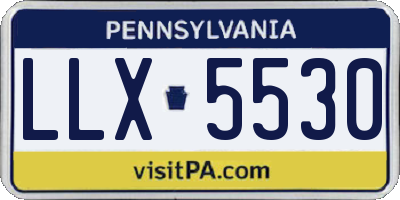 PA license plate LLX5530