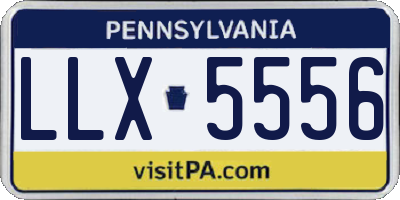 PA license plate LLX5556