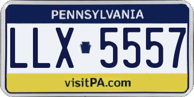 PA license plate LLX5557