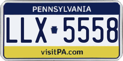 PA license plate LLX5558