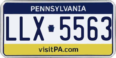PA license plate LLX5563