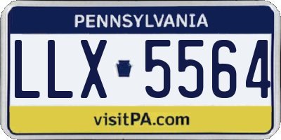 PA license plate LLX5564