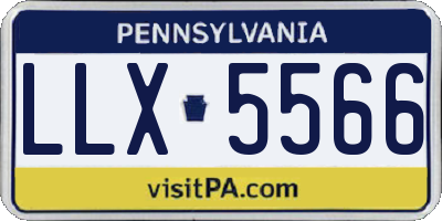 PA license plate LLX5566