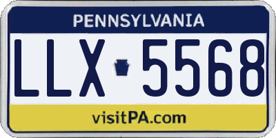PA license plate LLX5568