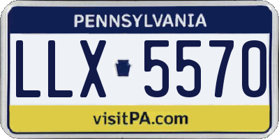 PA license plate LLX5570