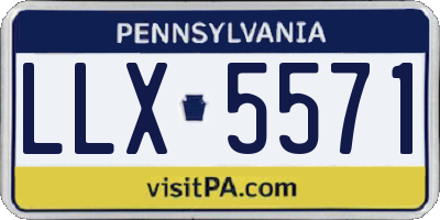 PA license plate LLX5571