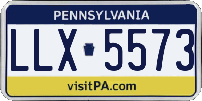 PA license plate LLX5573